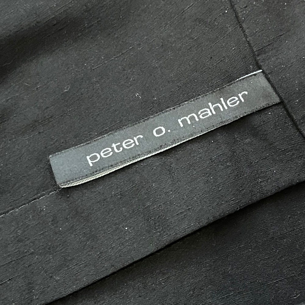 PETER O MAHLER Long Blazer Jacket Size 1 Small Black Minimalist Lagenlook Career View 5